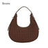 Women's Crocodile Grain Underarm Bags Felt Fashion Shoulder Bag Cute Simple Handbags Female Purses